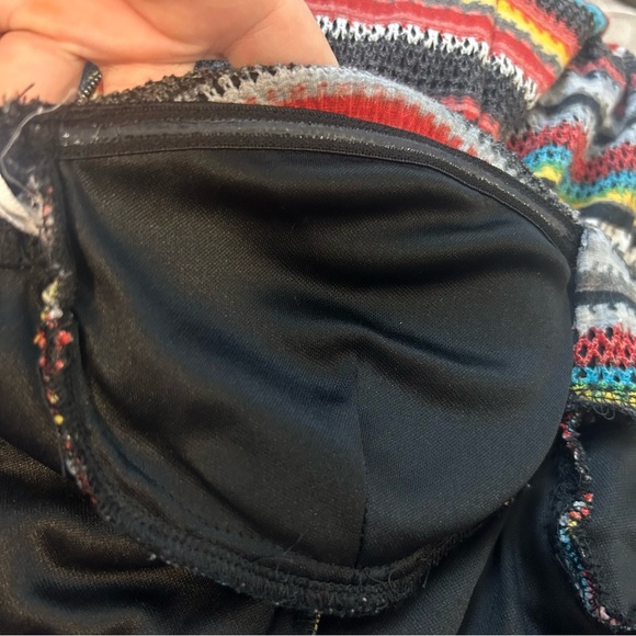 THE CLOTHING CO. Size s, full zipper back, built in bra. Multi coloured dress - Picture 3 of 8